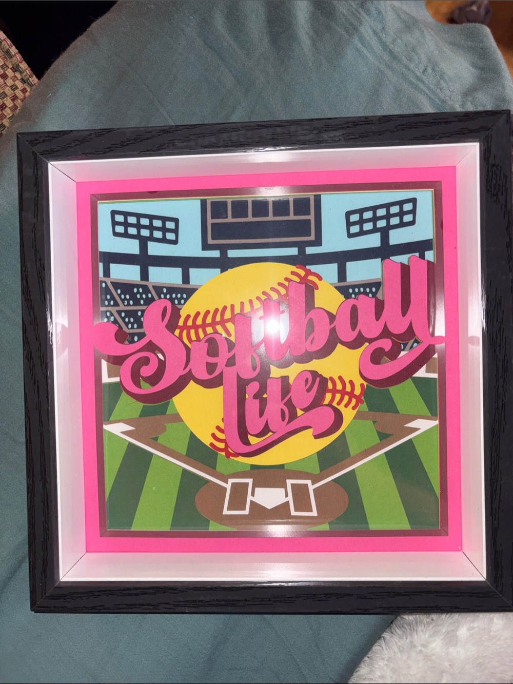 SOFTBALL LIFE SHADOW BOX